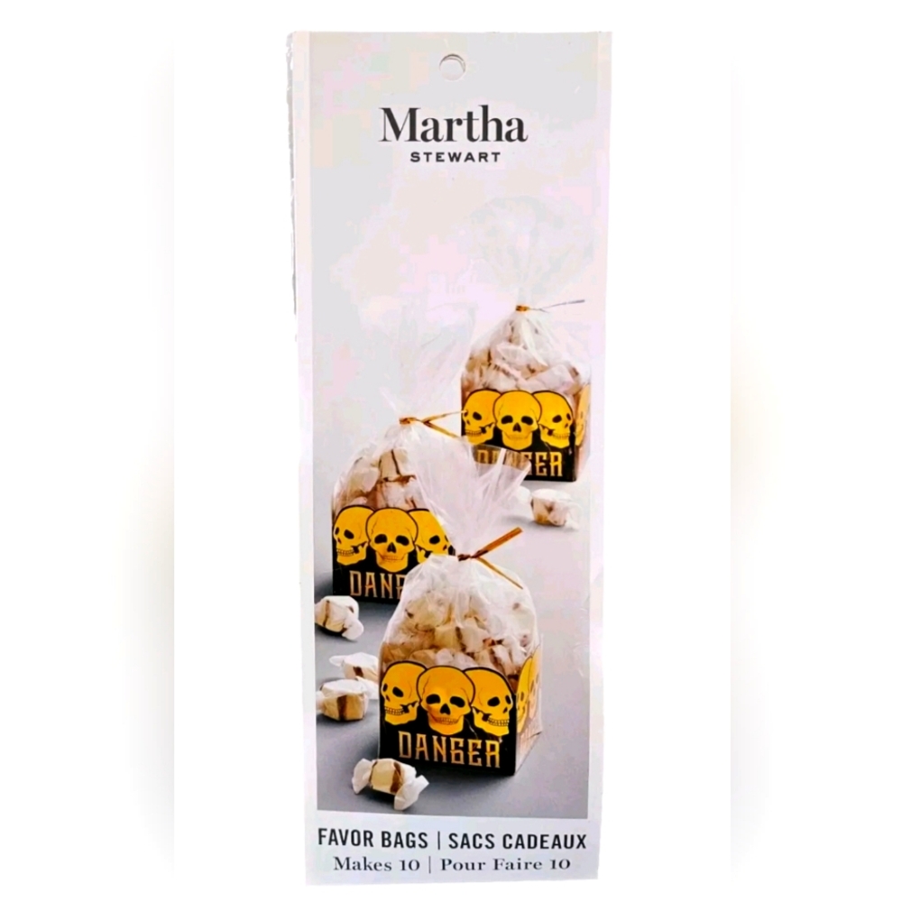 Halloween Treat Bags Skulls Danger Theme 10 Bags Martha Stewart Favor Bags